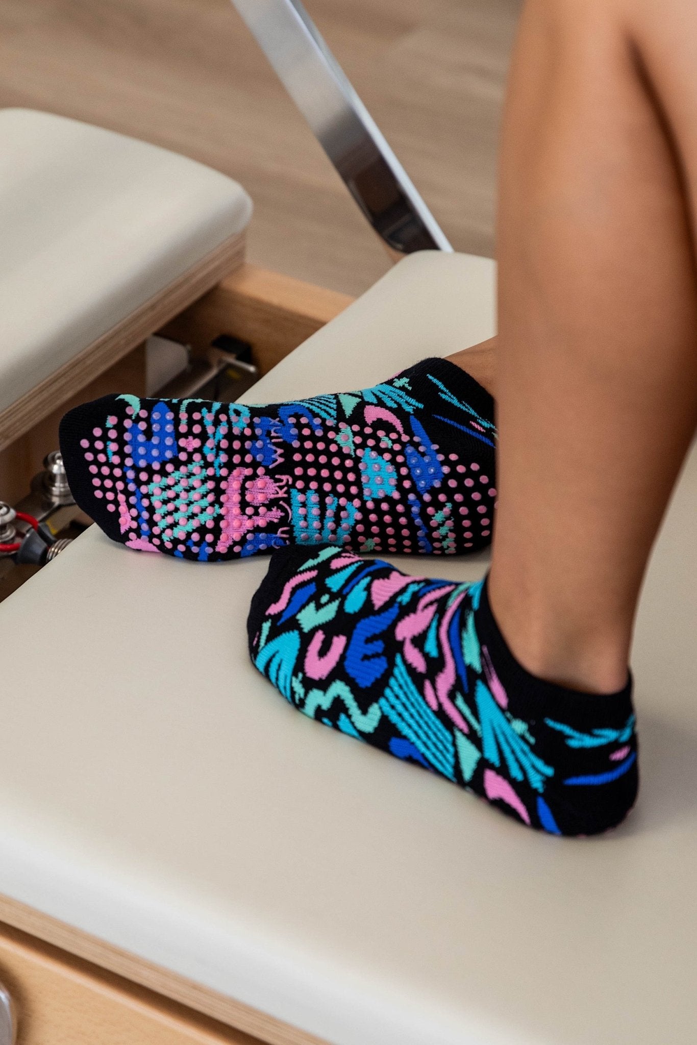 Black Fiesta X Deb McNaughton Grip Socks - Cheeky Winx