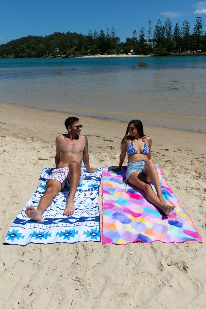 Boho Blue Beach Towel - Cheeky Winx