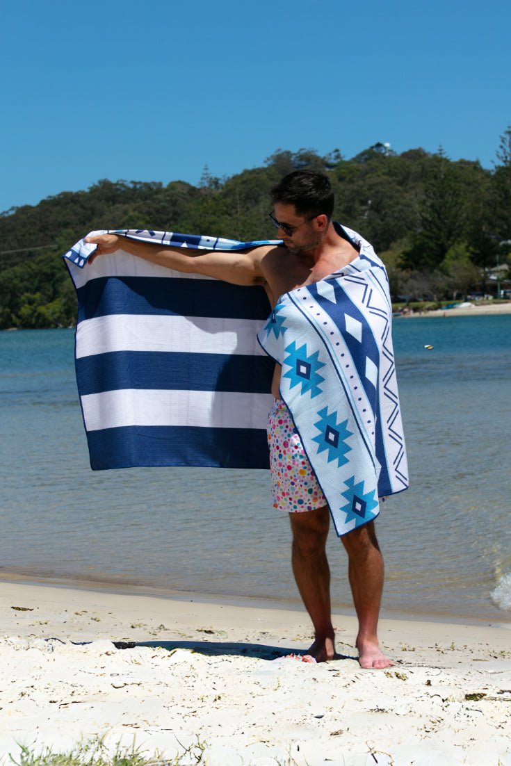 Boho Blue Beach Towel - Cheeky Winx