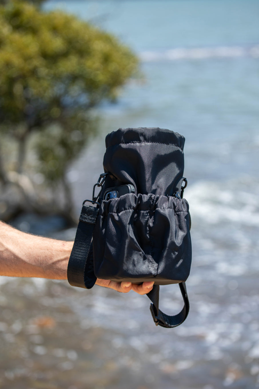 Black Water Bottle Bag