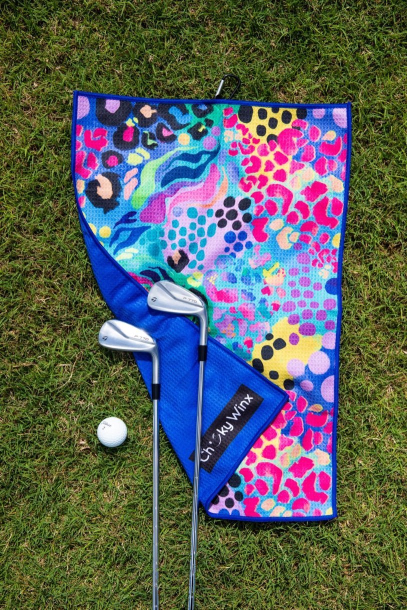 Electric Leopard Golf Towel - Cheeky Winx