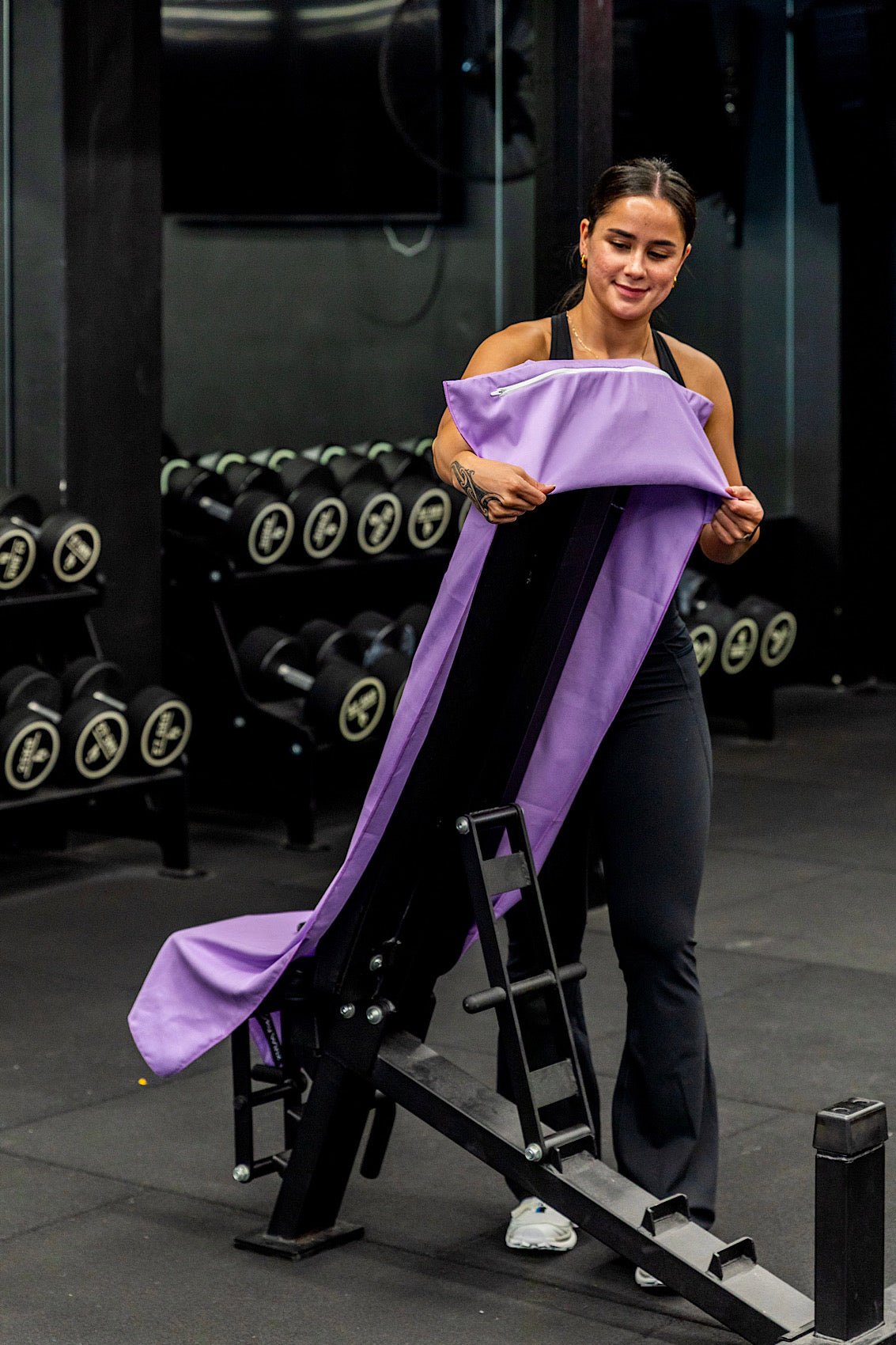 Hooded Basic Purple Gym Towel - Cheeky Winx