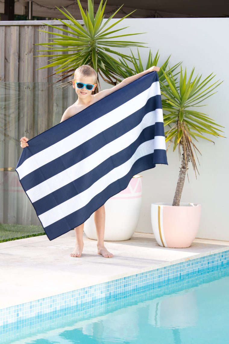 Kids Aztec Blue Beach Towel - Cheeky Winx
