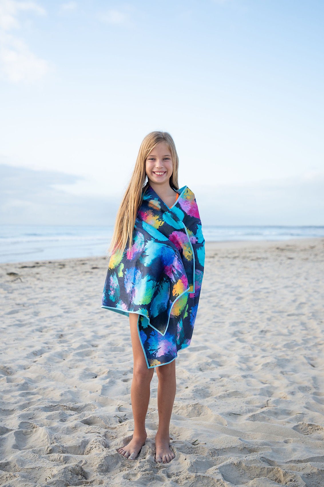 Kids Neon Splatter Beach Towel - Cheeky Winx