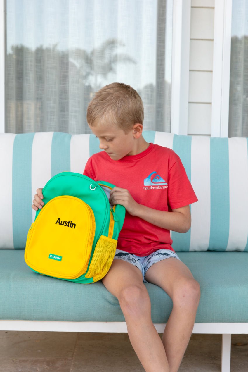 Kids Yellow and Green Backpack - Cheeky Winx