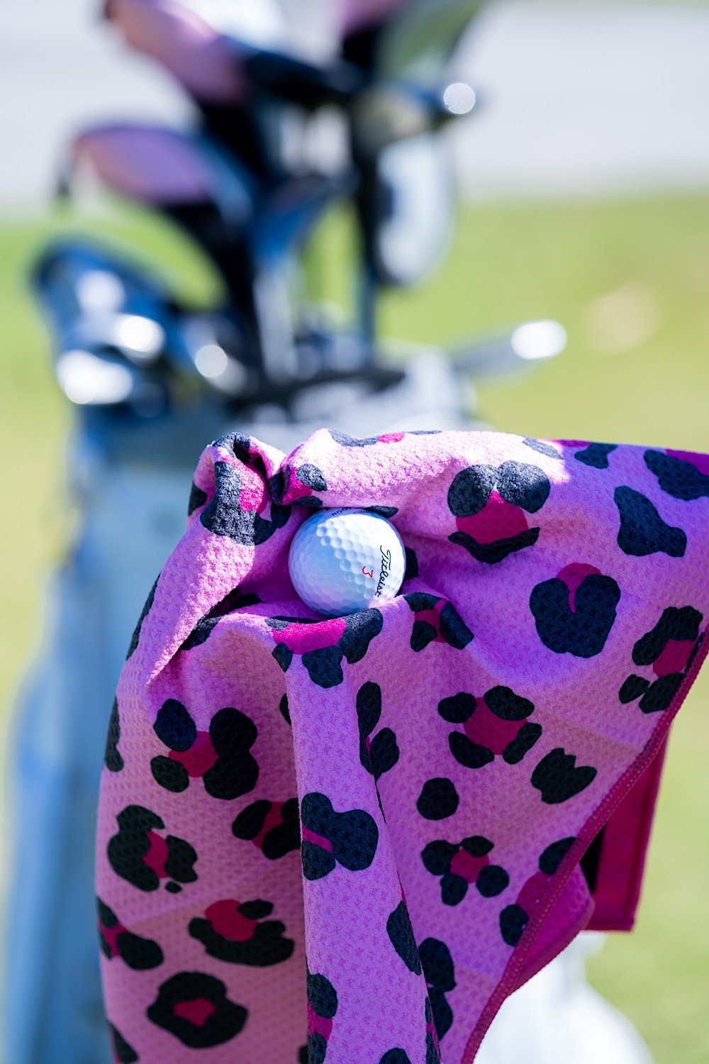 Pink Leopard Golf Towel - Cheeky Winx