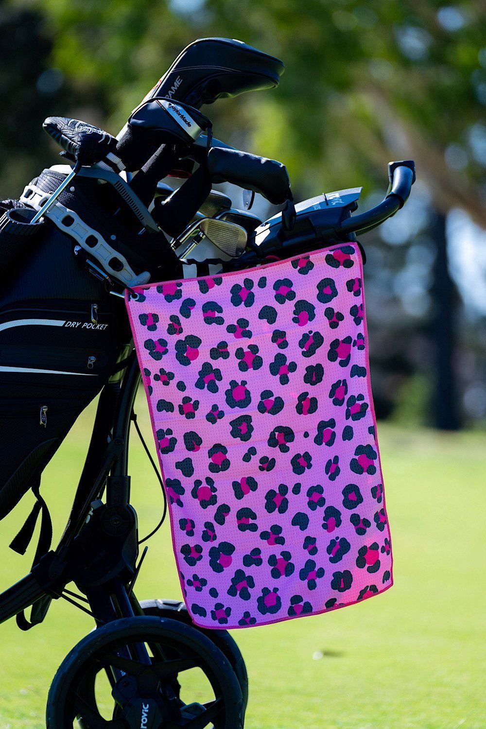 Pink Leopard Golf Towel - Cheeky Winx