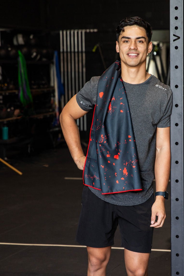Red Paint Splatter Gym Towel - Cheeky Winx